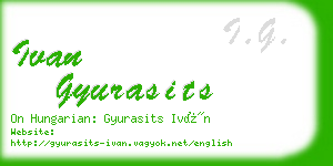 ivan gyurasits business card